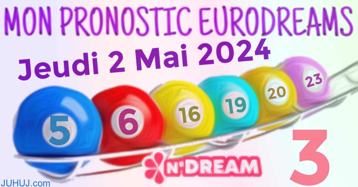 Résultat tirage Euro Dreams du Jeudi 2 Mai 2024.