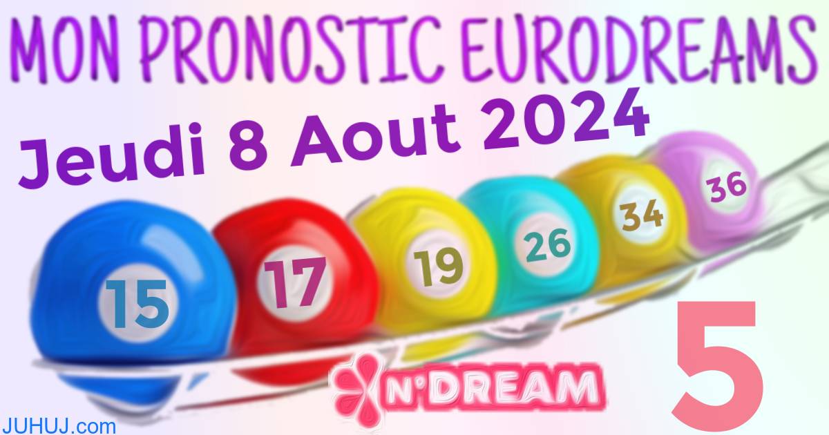 Résultat tirage Euro Dreams du Jeudi 8 Aout 2024.