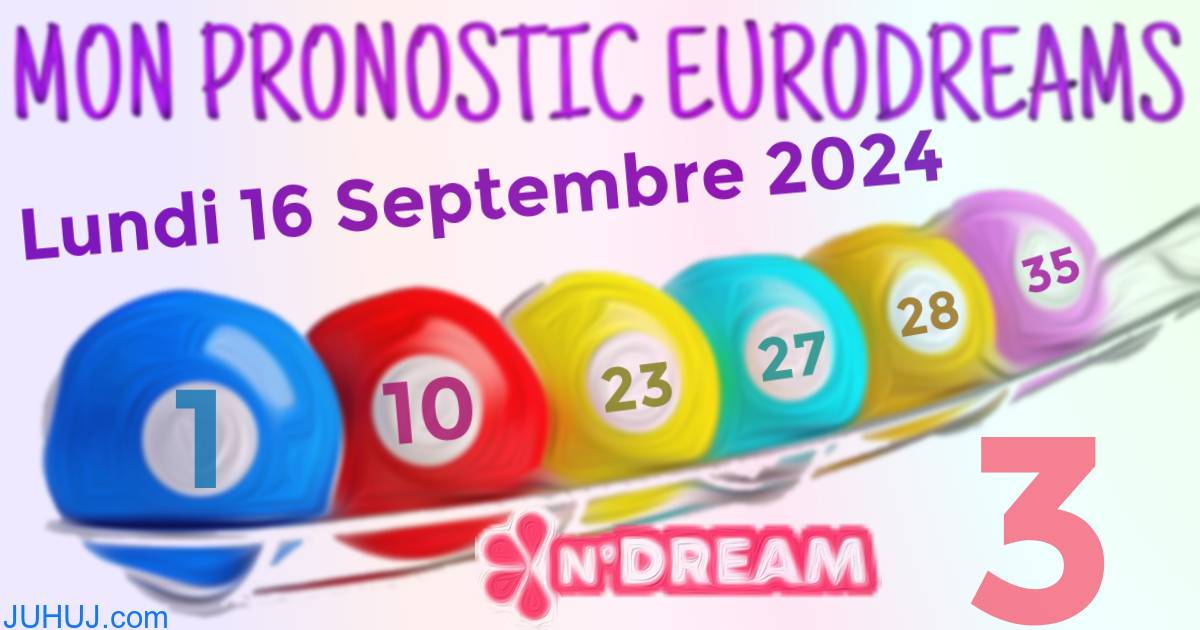 Résultat tirage Euro Dreams du Lundi 16 Septembre 2024.