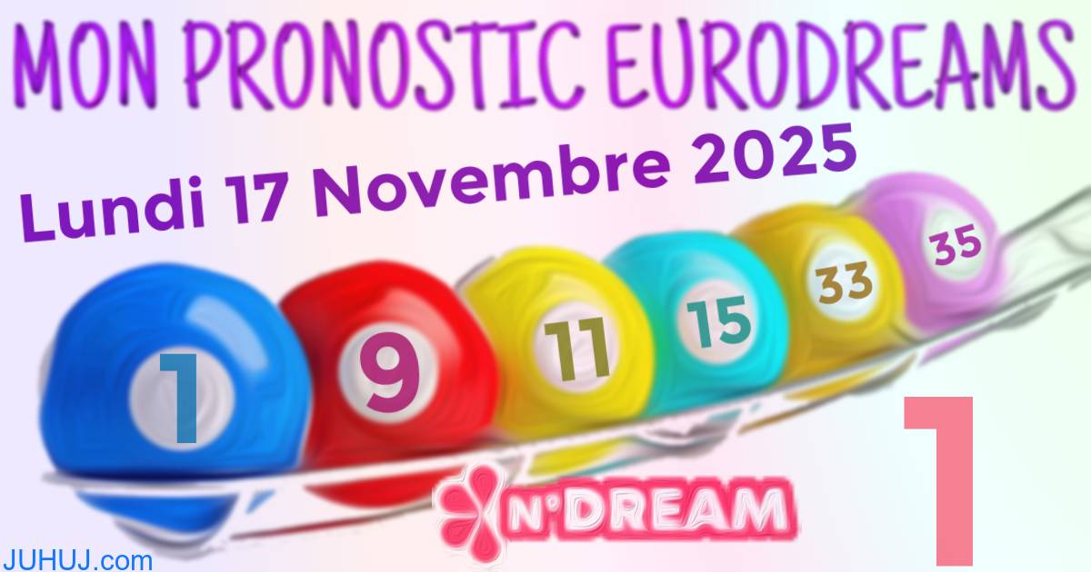 Résultat tirage Euro Dreams du Lundi 17 Novembre 2025.