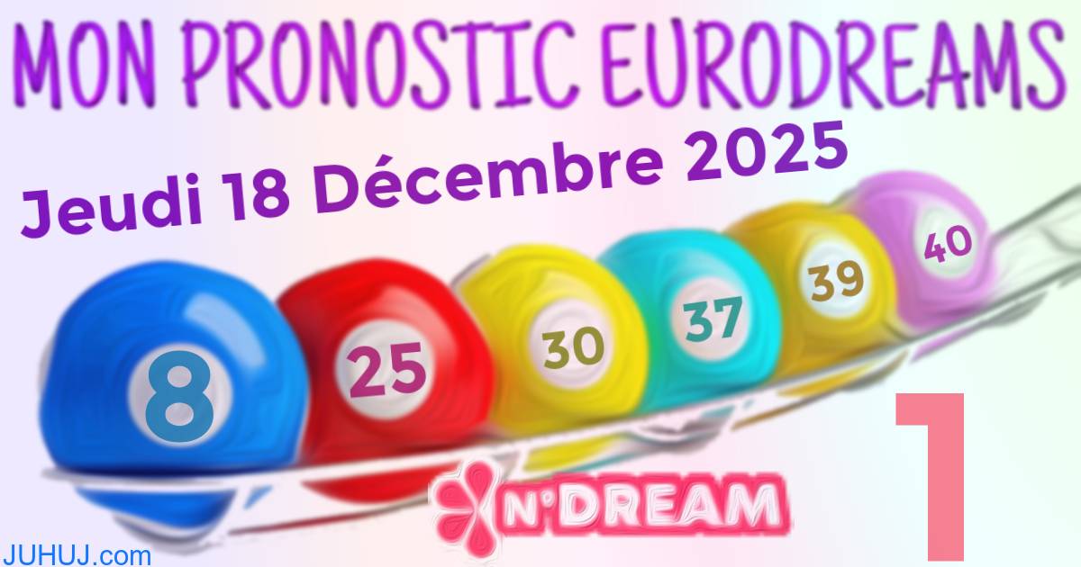 Résultat tirage Euro Dreams du Jeudi 18 Décembre 2025.