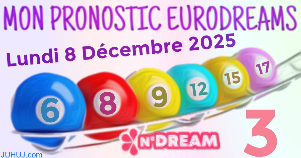 Résultat tirage Euro Dreams du Lundi 8 Décembre 2025.