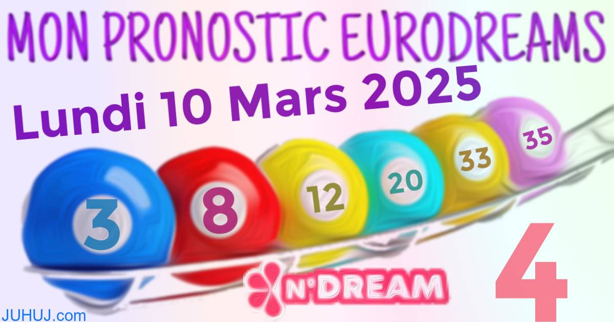 Résultat tirage Euro Dreams du Lundi 10 Mars 2025.