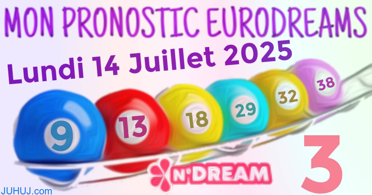 Résultat tirage Euro Dreams du Lundi 14 Juillet 2025.