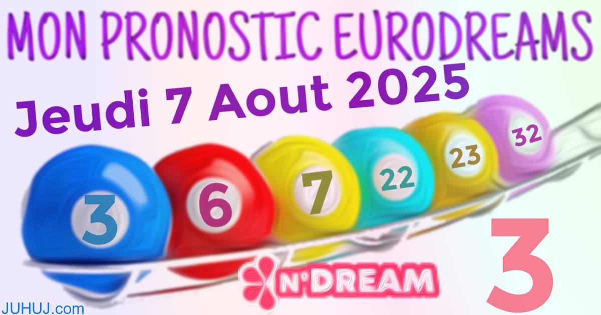 Résultat tirage Euro Dreams du Jeudi 7 Aout 2025.
