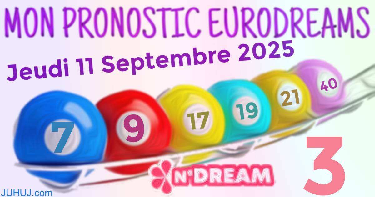 Résultat tirage Euro Dreams du Jeudi 11 Septembre 2025.