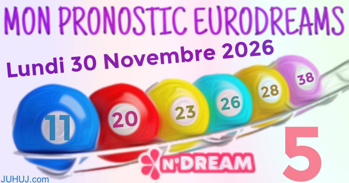 Résultat tirage Euro Dreams du Lundi 30 Novembre 2026.