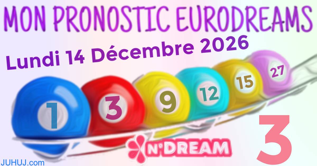 Résultat tirage Euro Dreams du Lundi 14 Décembre 2026.
