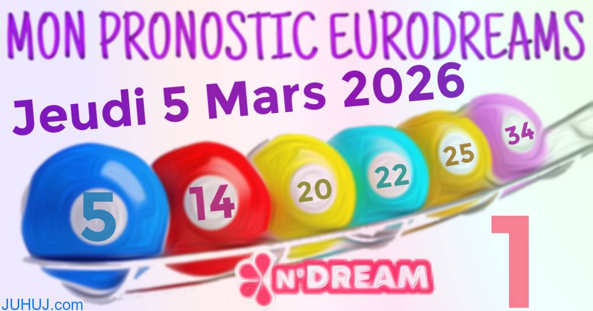 Résultat tirage Euro Dreams du Jeudi 5 Mars 2026.