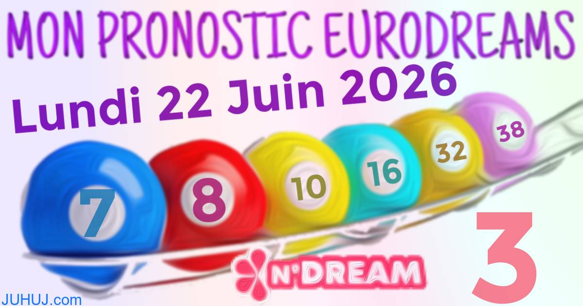 Résultat tirage Euro Dreams du Lundi 22 Juin 2026.