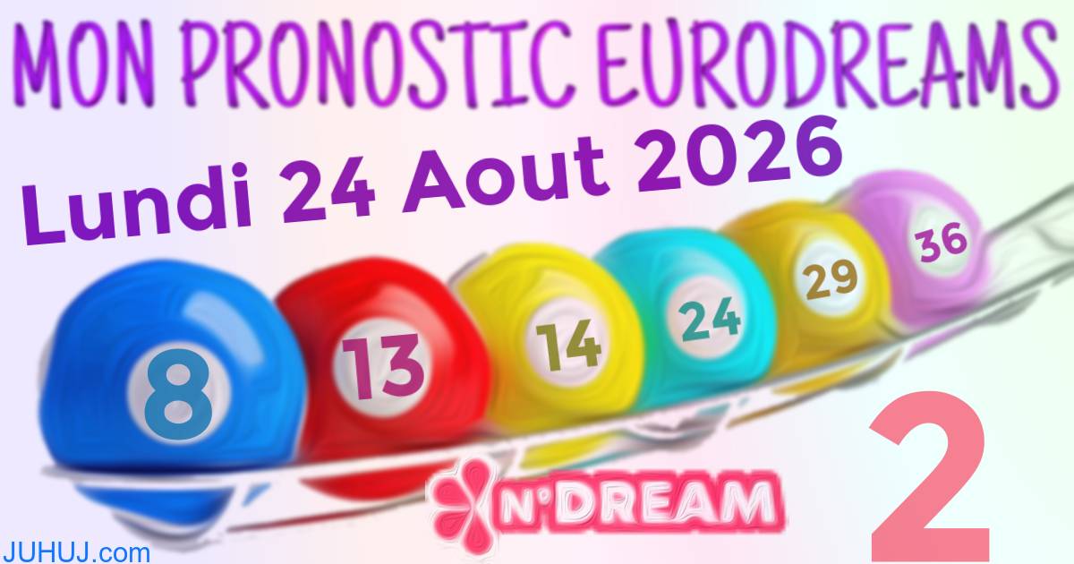 Résultat tirage Euro Dreams du Lundi 24 Aout 2026.