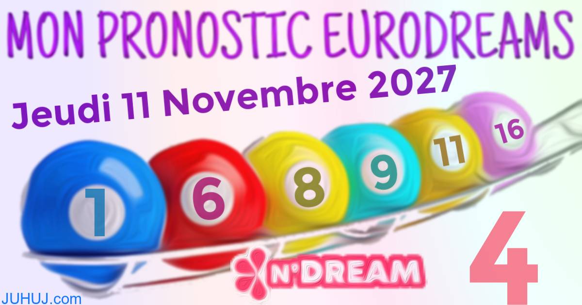 Résultat tirage Euro Dreams du Jeudi 11 Novembre 2027.
