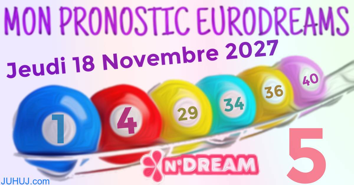 Résultat tirage Euro Dreams du Jeudi 18 Novembre 2027.