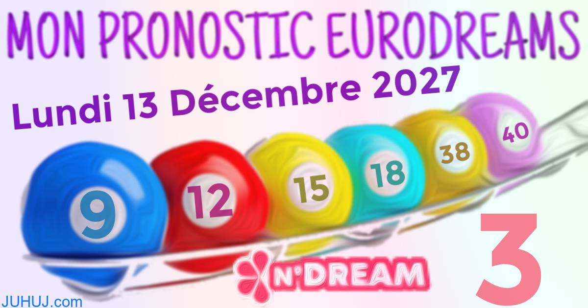 Résultat tirage Euro Dreams du Lundi 13 Décembre 2027.