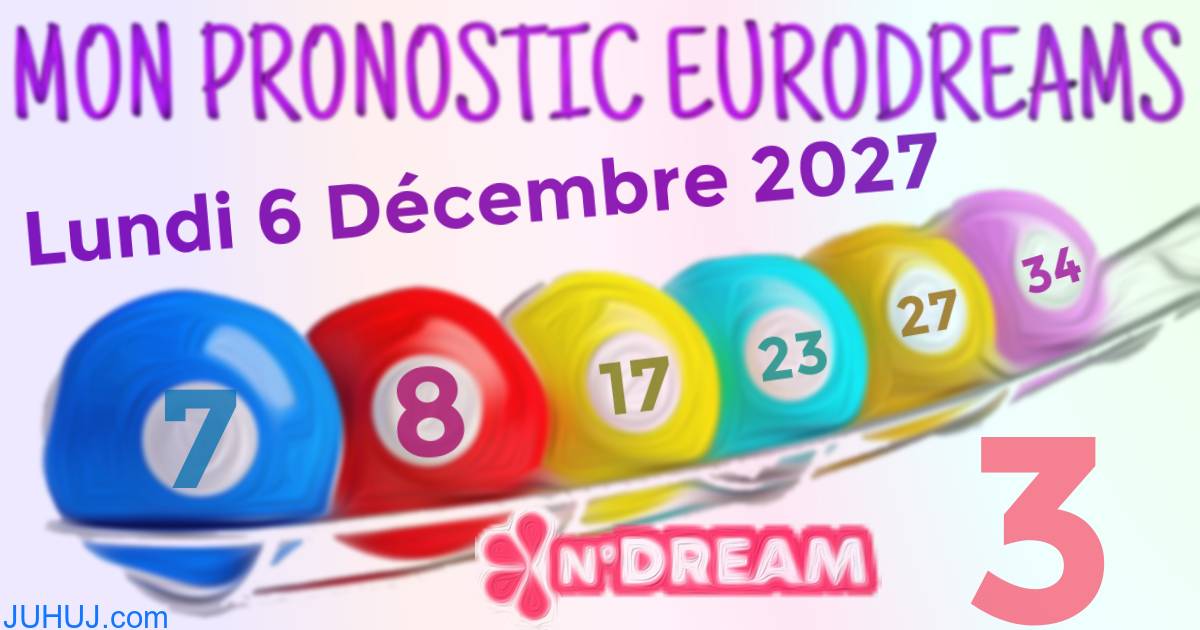 Résultat tirage Euro Dreams du Lundi 6 Décembre 2027.