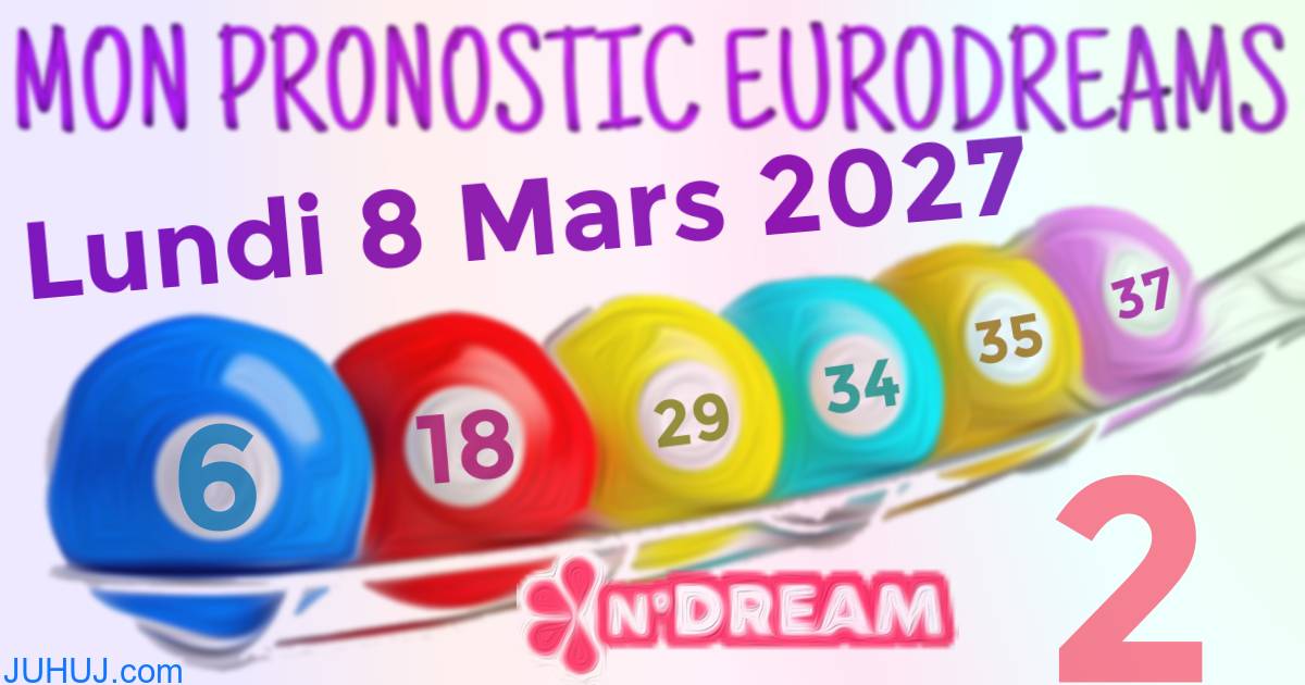 Résultat tirage Euro Dreams du Lundi 8 Mars 2027.