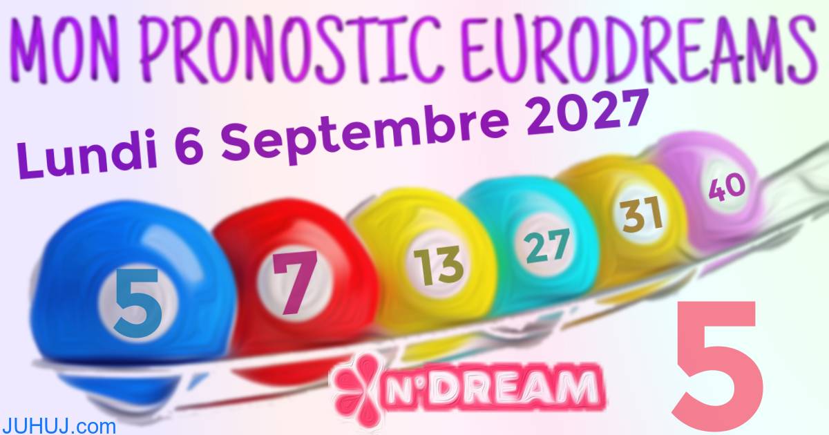 Résultat tirage Euro Dreams du Lundi 6 Septembre 2027.