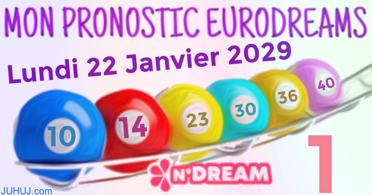 Résultat tirage Euro Dreams du Lundi 22 Janvier 2029.