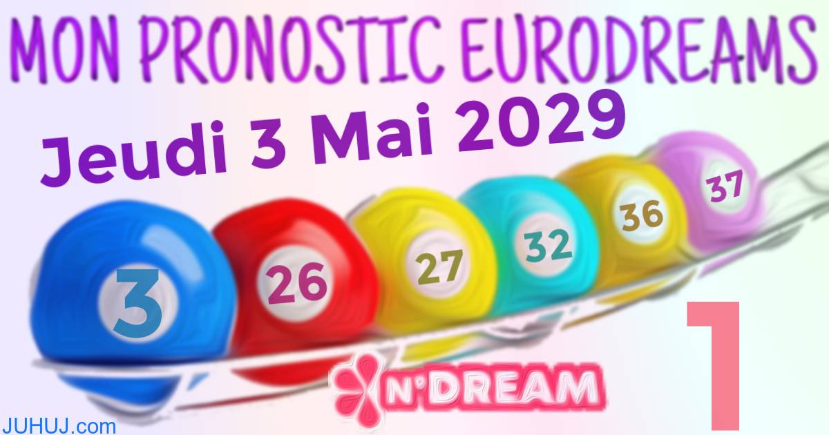 Résultat tirage Euro Dreams du Jeudi 3 Mai 2029.