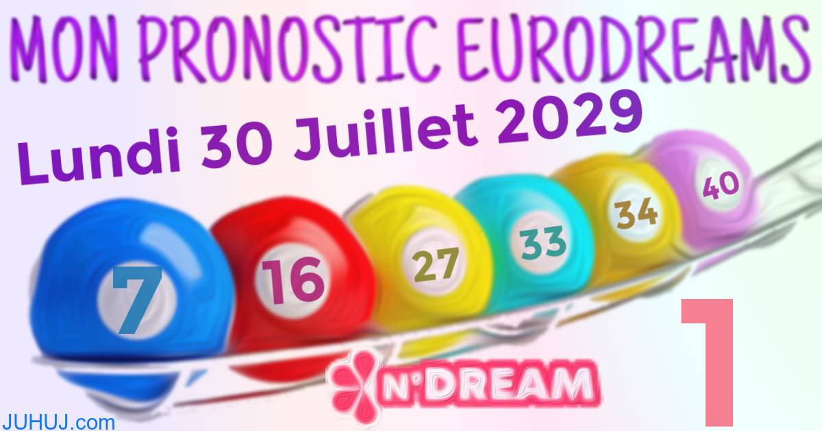 Résultat tirage Euro Dreams du Lundi 30 Juillet 2029.