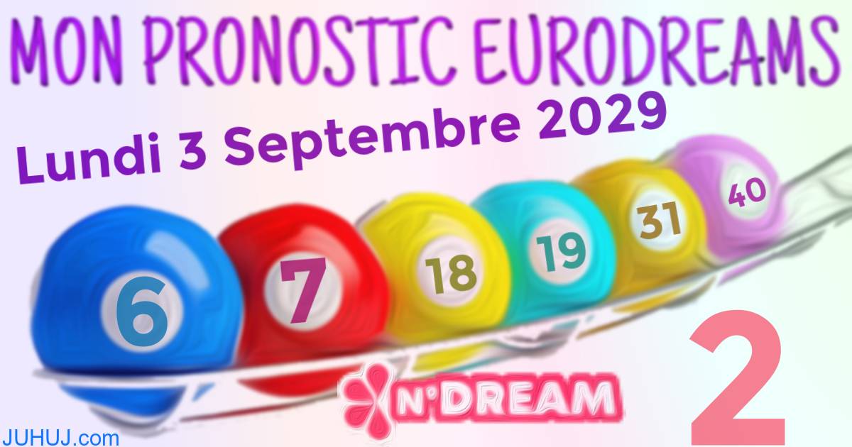 Résultat tirage Euro Dreams du Lundi 3 Septembre 2029.