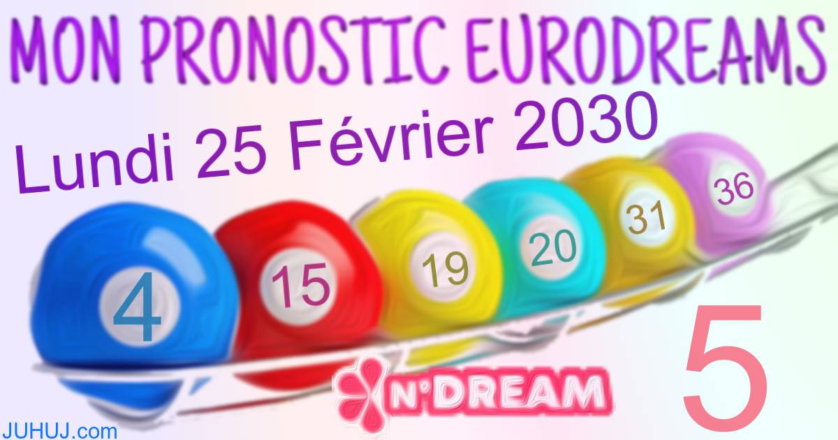 Résultat tirage Euro Dreams du Lundi 25 Février 2030.