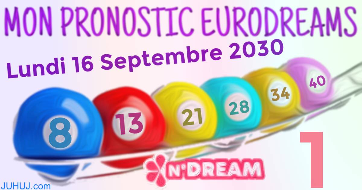 Résultat tirage Euro Dreams du Lundi 16 Septembre 2030.