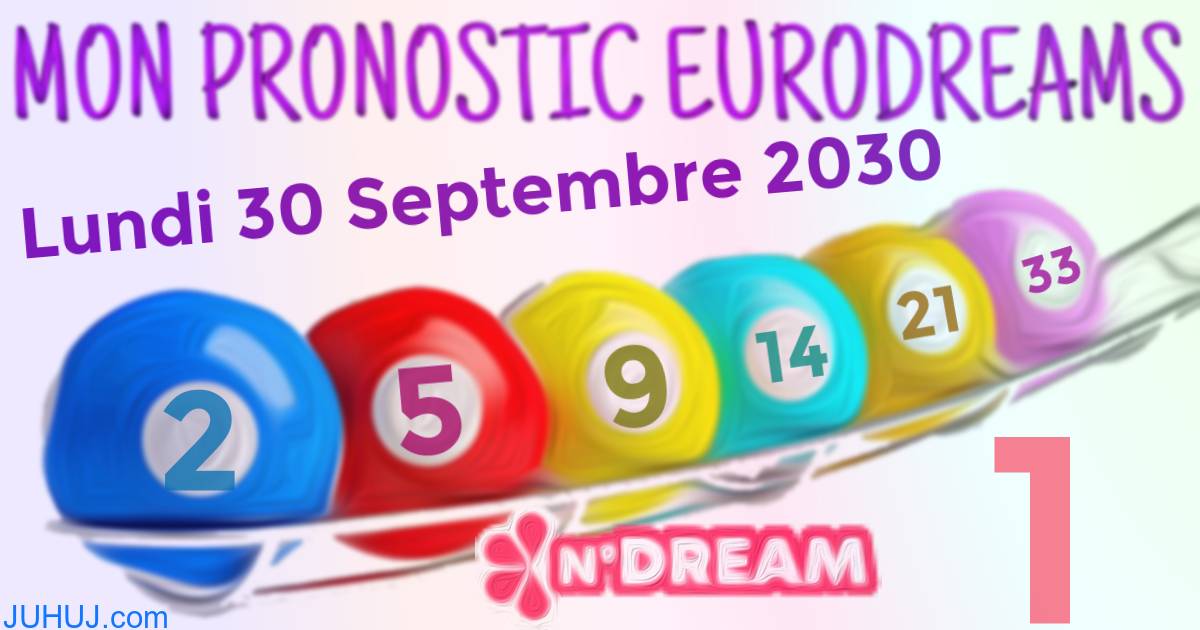 Résultat tirage Euro Dreams du Lundi 30 Septembre 2030.