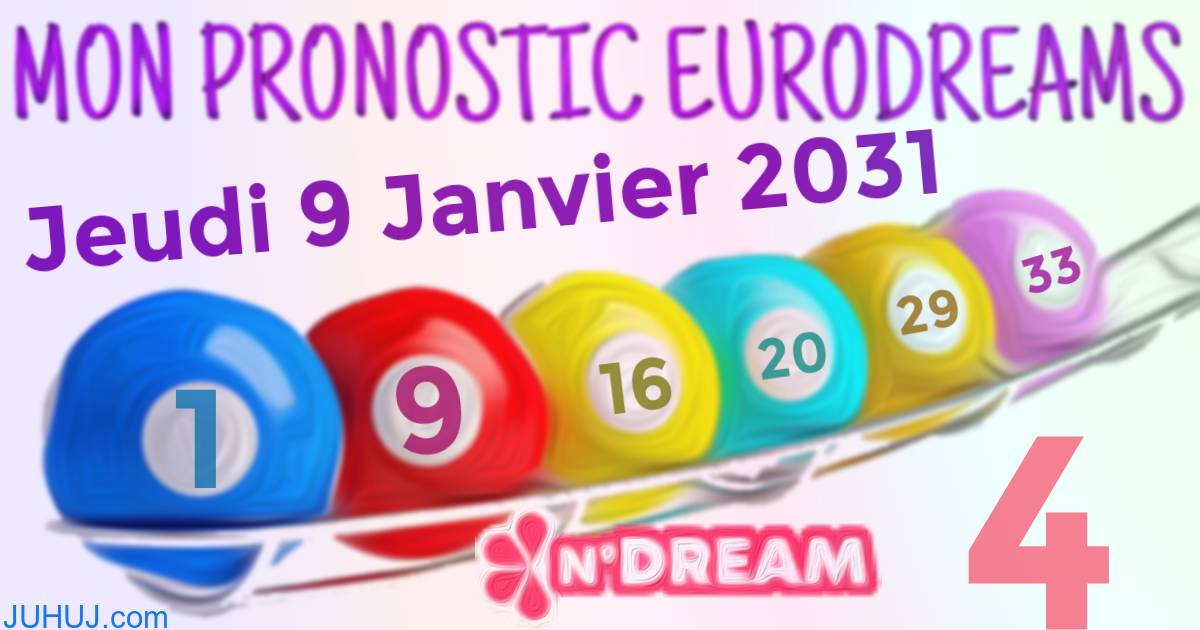 Résultat tirage Euro Dreams du Jeudi 9 Janvier 2031.