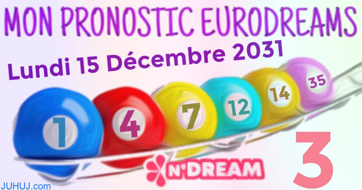 Résultat tirage Euro Dreams du Lundi 15 Décembre 2031.
