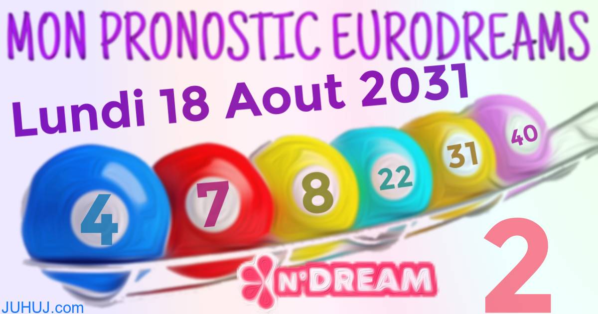 Résultat tirage Euro Dreams du Lundi 18 Aout 2031.