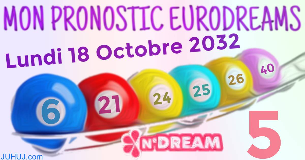 Résultat tirage Euro Dreams du Lundi 18 Octobre 2032.