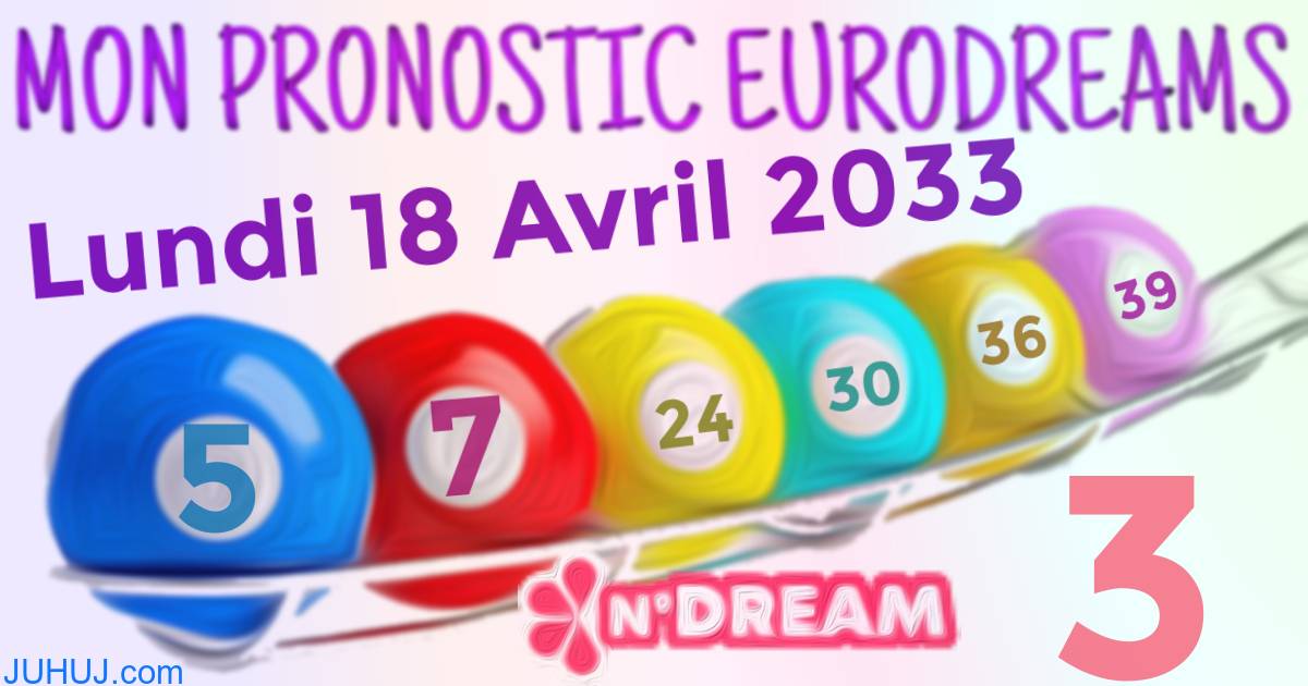 Résultat tirage Euro Dreams du Lundi 18 Avril 2033.