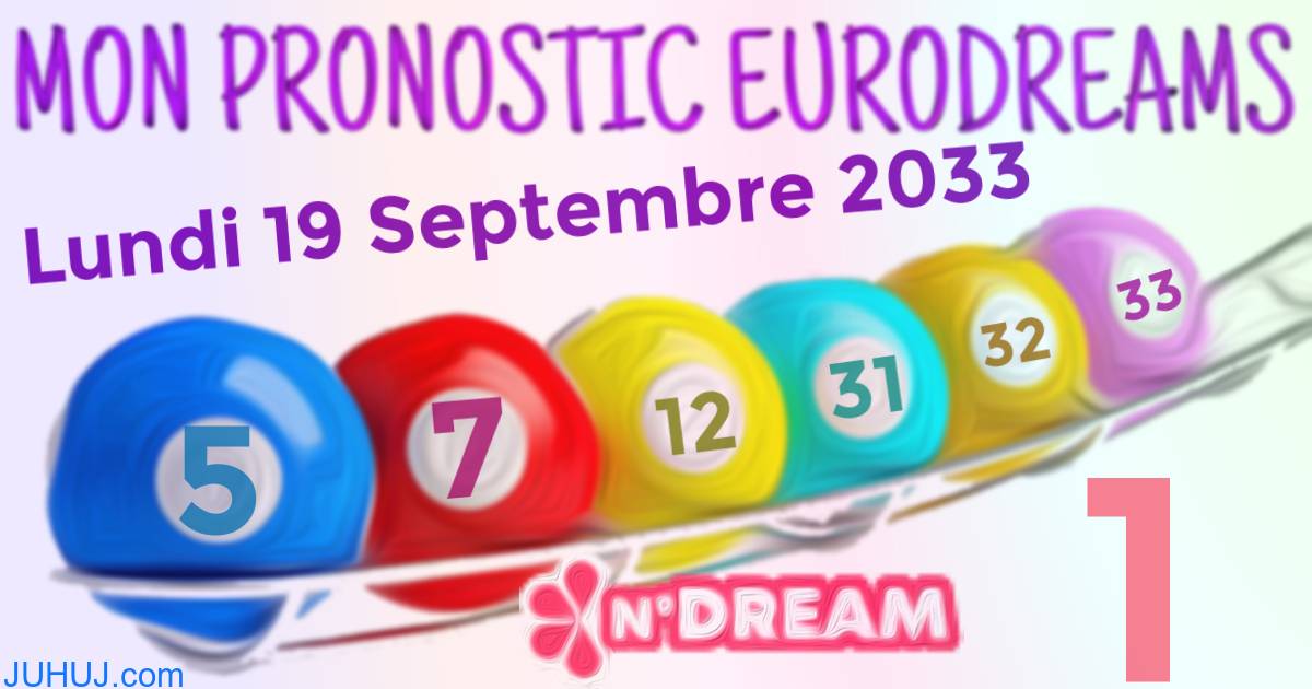 Résultat tirage Euro Dreams du Lundi 19 Septembre 2033.