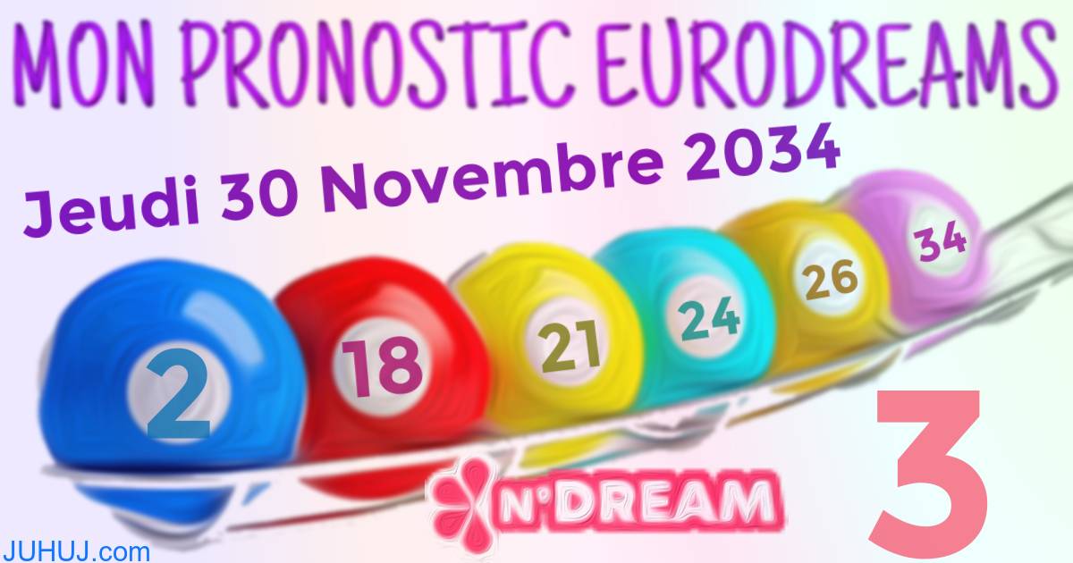 Résultat tirage Euro Dreams du Jeudi 30 Novembre 2034.