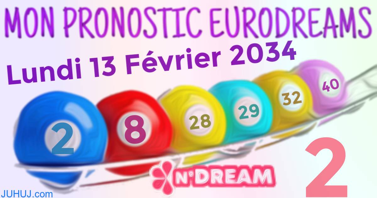 Résultat tirage Euro Dreams du Lundi 13 Février 2034.