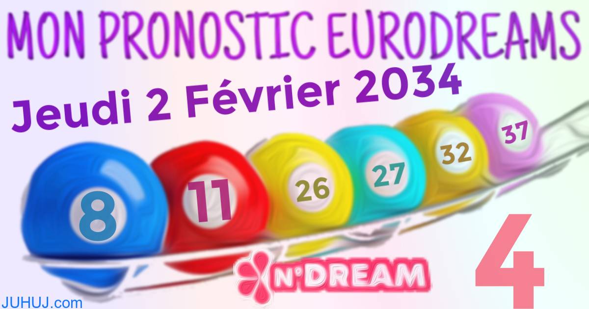 Résultat tirage Euro Dreams du Jeudi 2 Février 2034.