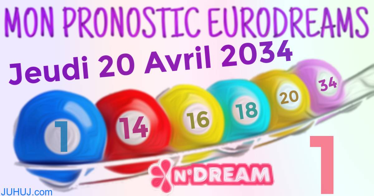 Résultat tirage Euro Dreams du Jeudi 20 Avril 2034.
