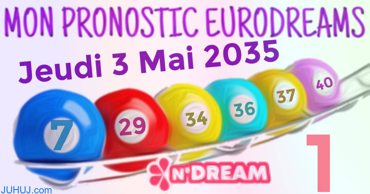 Résultat tirage Euro Dreams du Jeudi 3 Mai 2035.