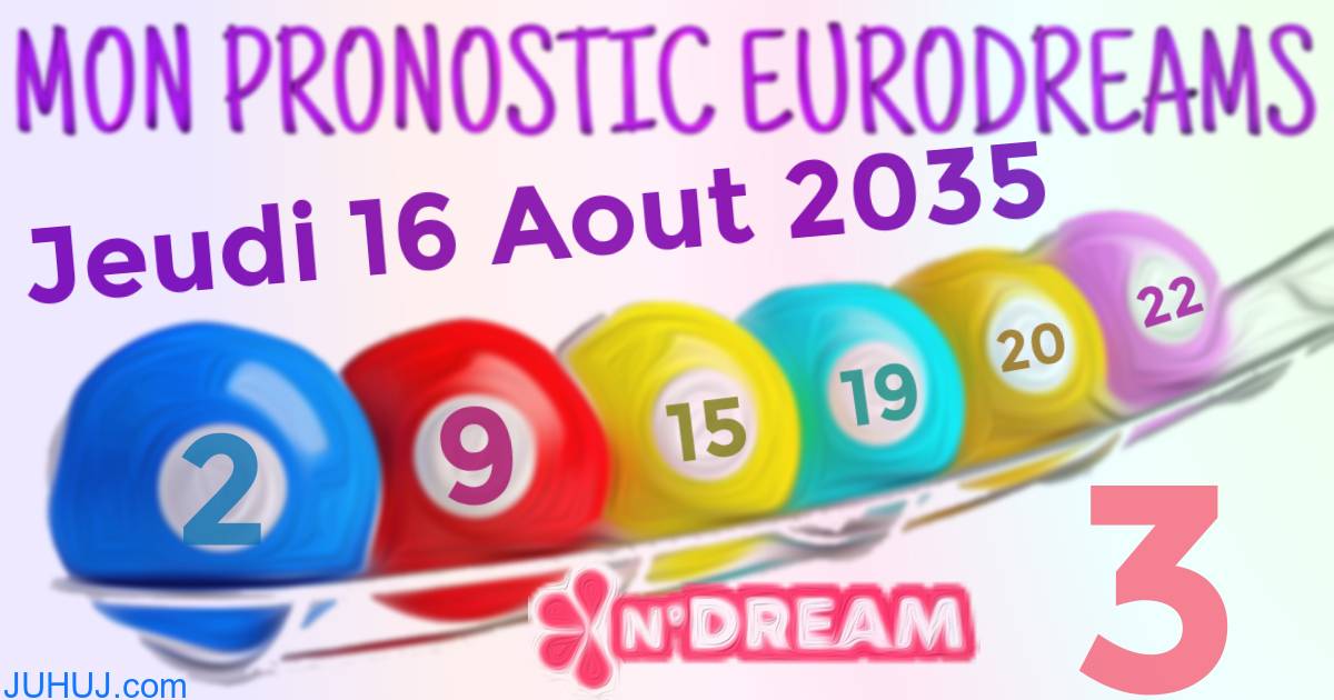 Résultat tirage Euro Dreams du Jeudi 16 Aout 2035.
