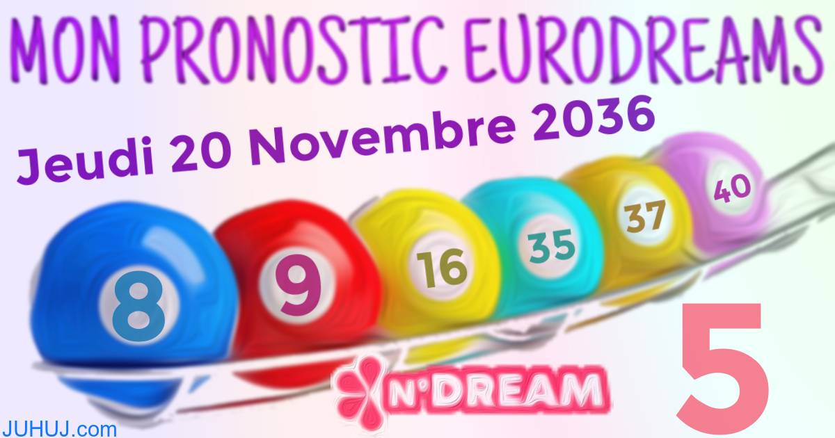 Résultat tirage Euro Dreams du Jeudi 20 Novembre 2036.