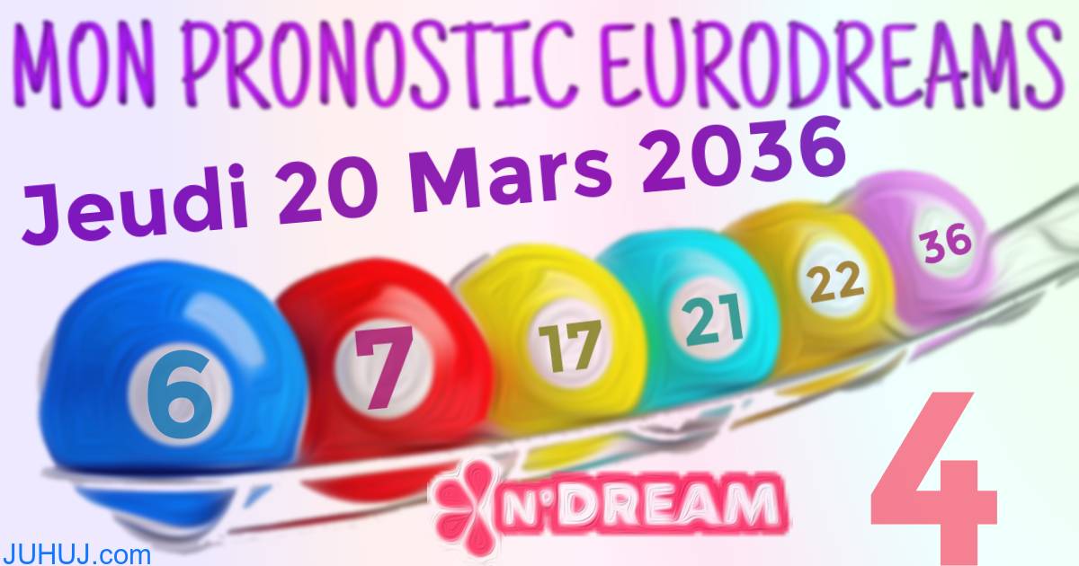 Résultat tirage Euro Dreams du Jeudi 20 Mars 2036.