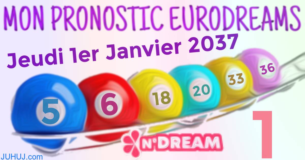 Résultat tirage Euro Dreams du Jeudi 1er Janvier 2037.
