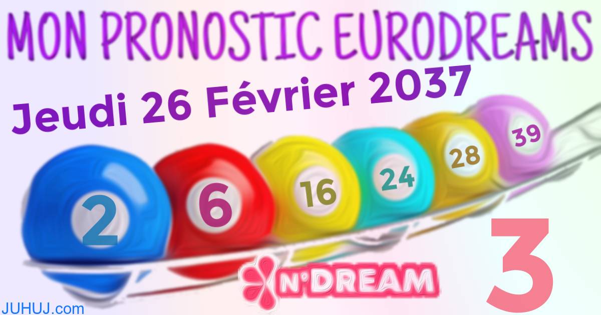 Résultat tirage Euro Dreams du Jeudi 26 Février 2037.