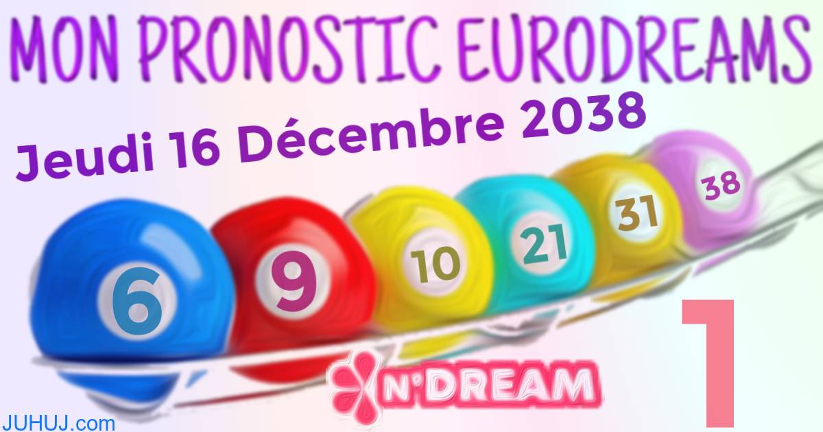 Résultat tirage Euro Dreams du Jeudi 16 Décembre 2038.