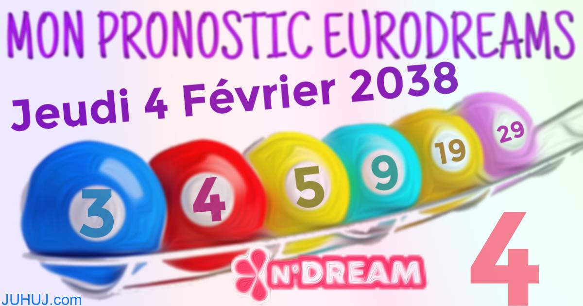 Résultat tirage Euro Dreams du Jeudi 4 Février 2038.