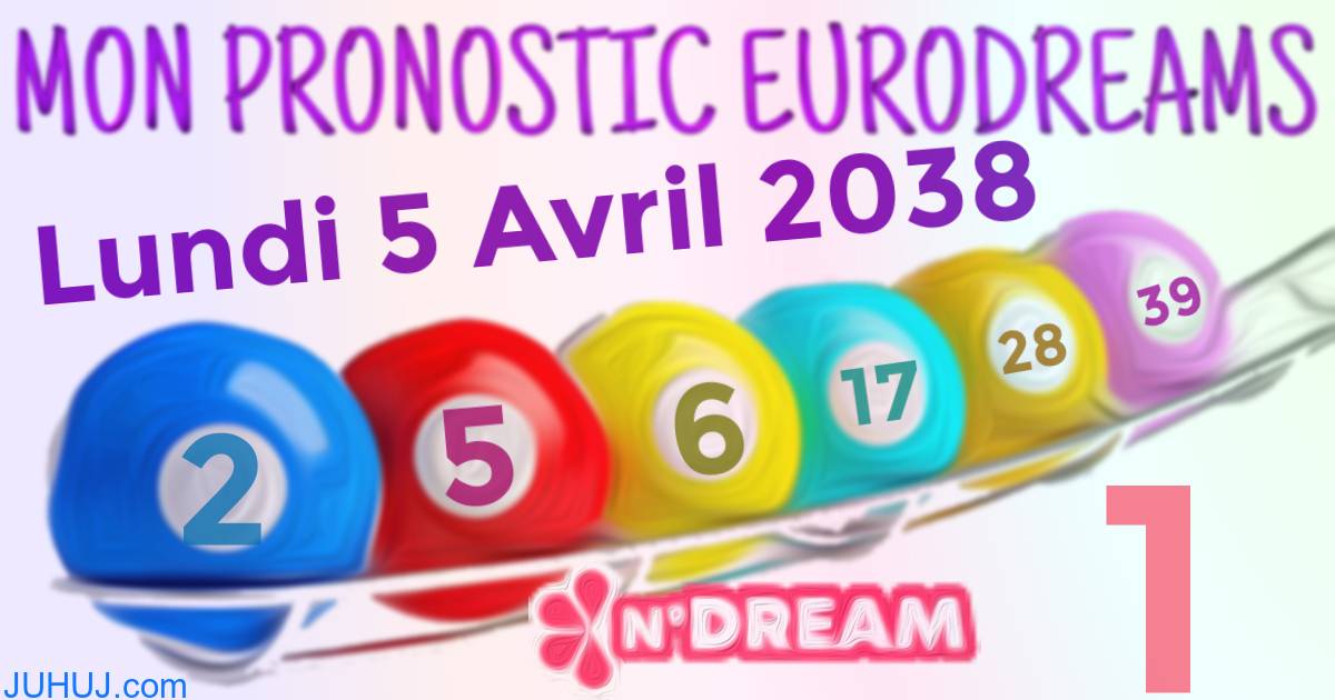 Résultat tirage Euro Dreams du Lundi 5 Avril 2038.