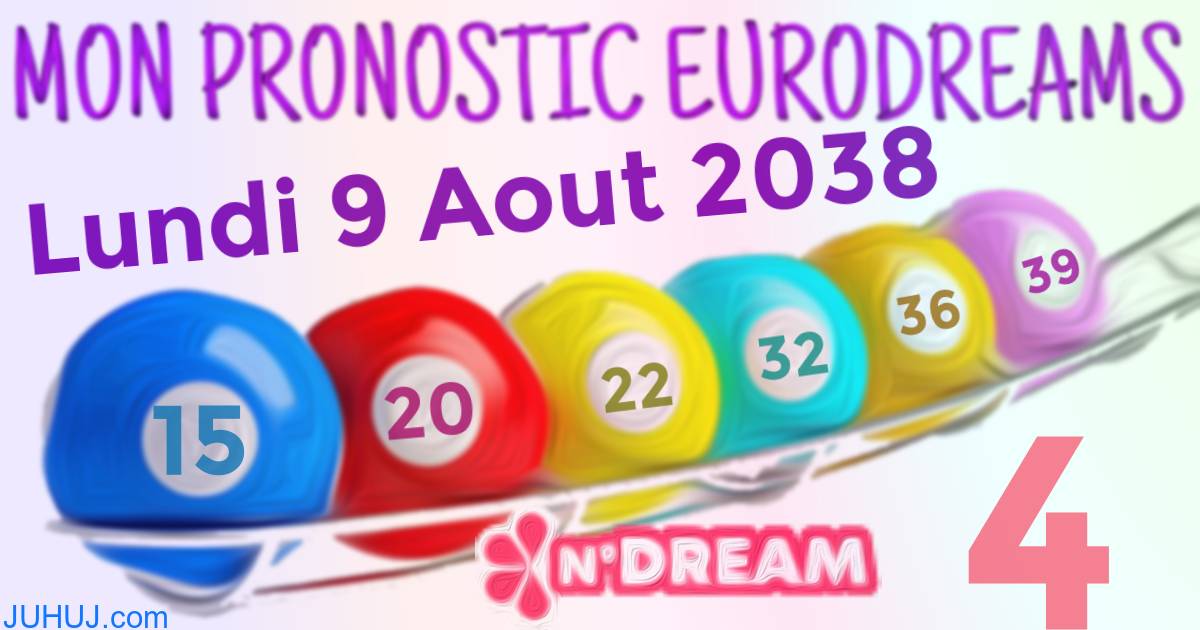 Résultat tirage Euro Dreams du Lundi 9 Aout 2038.