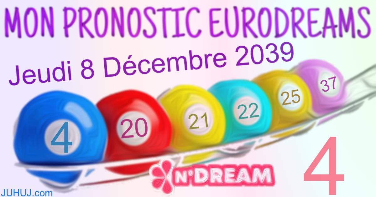 Résultat tirage Euro Dreams du Jeudi 8 Décembre 2039.