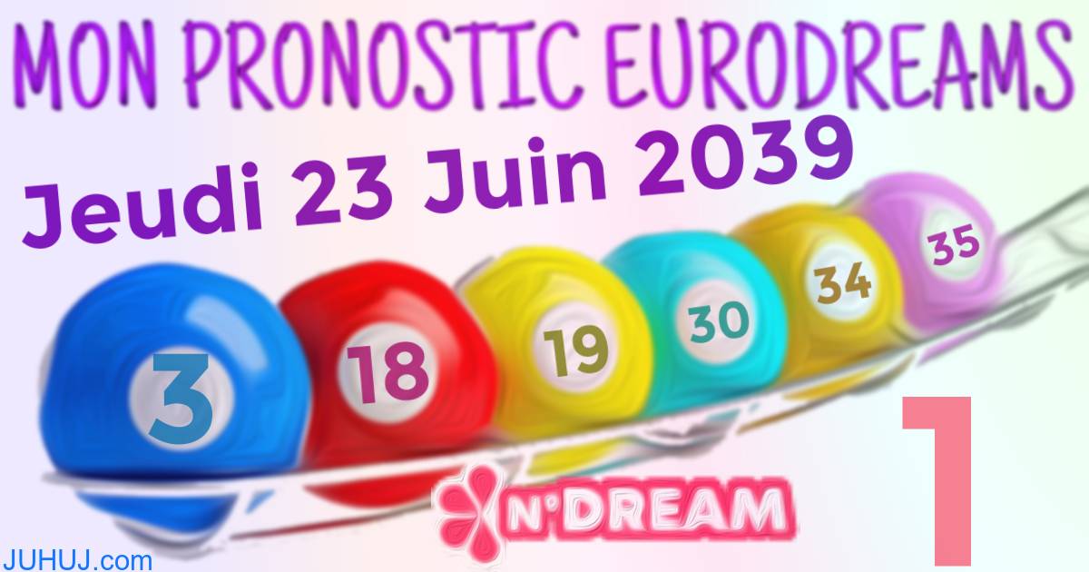 Résultat tirage Euro Dreams du Jeudi 23 Juin 2039.